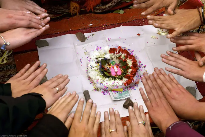 Offering to Pachamama Mother Earth