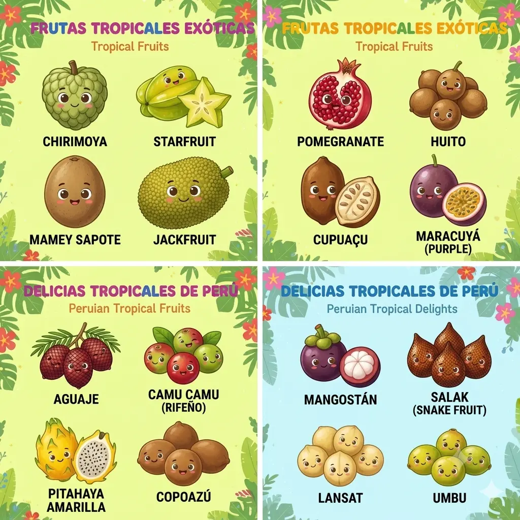 fotos animadas para los niños de las frutas de la selva peruana